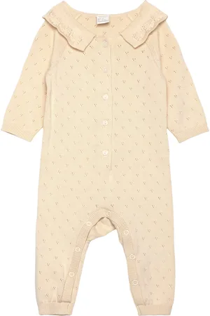 Lindex Jumpsuit Knitted W Collar Nb Beige