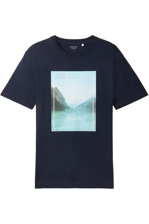 TOM TAILOR Photoprint T-Shirt Navy