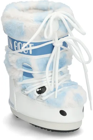 Moon Boot Mb Icon Yeti Faux Fur Blue