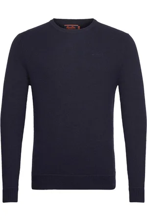 Superdry Essential Slim Fit Crew Jumper Navy