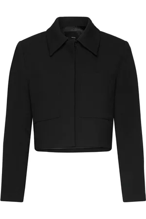 MANGO Cropped Jacket With Pockets Black