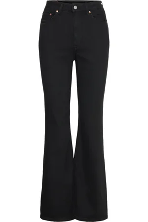 Weekday Curve High Flared Jeans Black