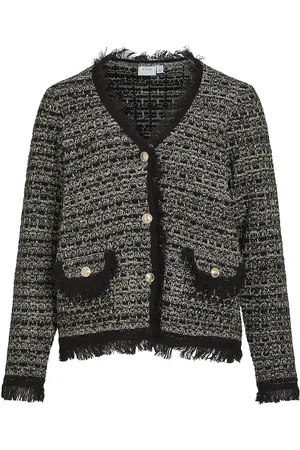 VILA Visolera L/S Detail Knit Cardigan Black