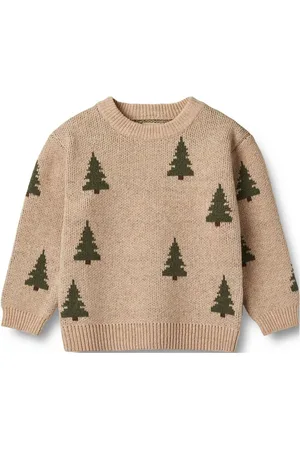 WHEAT Jacquard Pullover Tree Beige