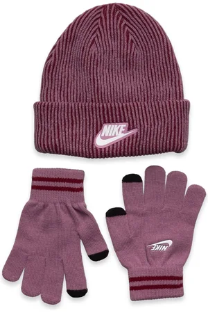 Nike Plush Gifting Peak Beanie Set Pink