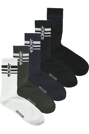 JACK & JONES Jacmatt Tennis Socks 5 Pack Jnr Jack & J S White
