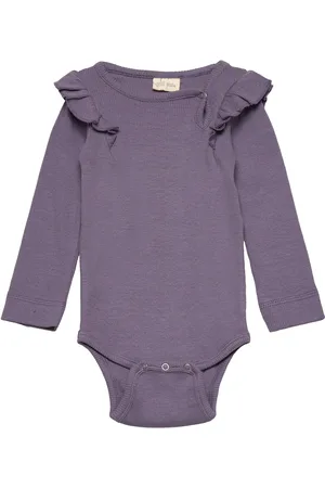 Petit Piao Body L/S Modal Frill Purple