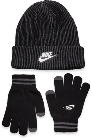 Nike Plush Gifting Peak Beanie Set Black