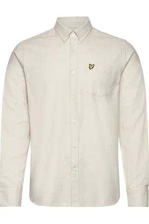 Lyle & Scott Plain Flannel Shirt Beige