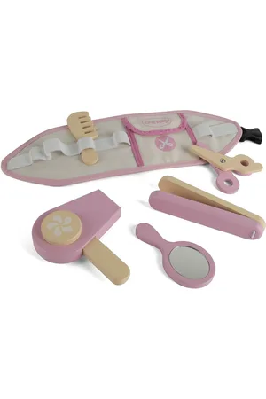 Dantoy Hairdresser Set Wooden In Gift Box 6 Parts Patterned