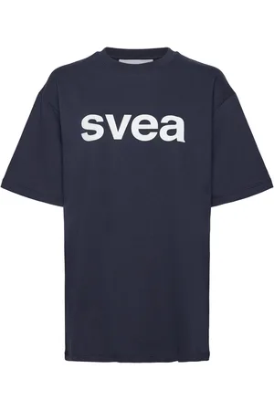 Svea Smaustin Boxy Logo Ss T-Shirt Navy