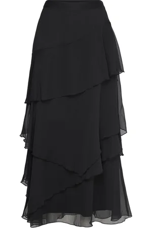 VILA Vipalma Hw Maxi Layer Skirt/Dc/Ka Black