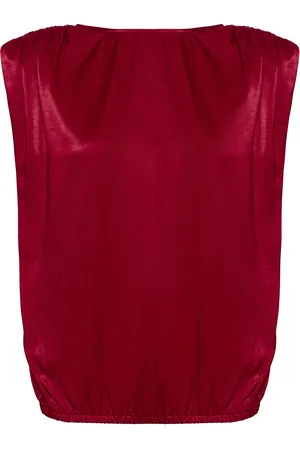 My Essential Wardrobe Estellemw Wrap Top Red