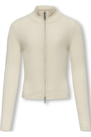 ONLY Kogella 2 Way Zip L/S Cardigan Knt Cream
