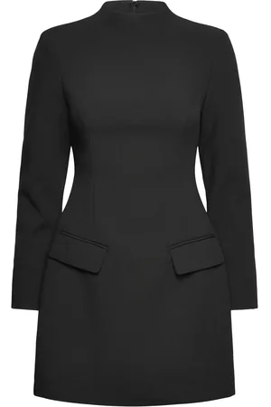 By Malina Leanna High Neck Mini Dress Black