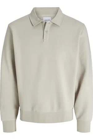 JACK & JONES Jjebradley Sweat Polo Styd Aw24 Ln Jack & J S Beige
