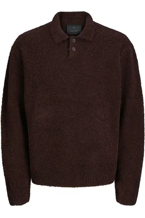JACK & JONES Jprwinter Knit Boucle Polo Styd Aw24 Jack & J S Brown