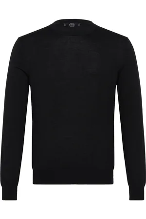 MANGO 100% Wool Medium-Knit Sweater Black