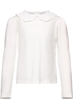 MANGO Babydoll-Neck T-Shirt White