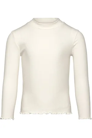 MANGO Turtleneck Long-Sleeved T-Shirt White