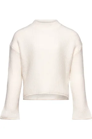 MANGO Ribbed Knit Sweater White