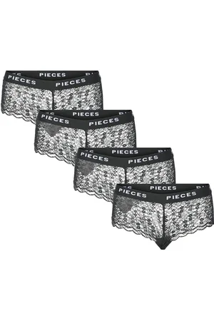 Pieces® Pclogo Lace Hipster 4-Pack Black