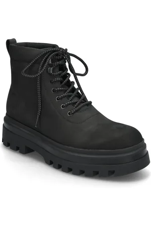 Calvin Klein Lugged Laceup Boot Oxf Hiking Nb Black