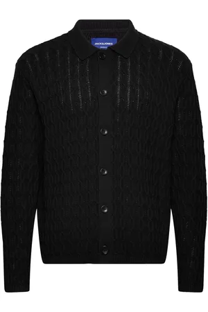 JACK & JONES Jorwinter Knit Cable Polo Styd Aw24 Jack & J S Black