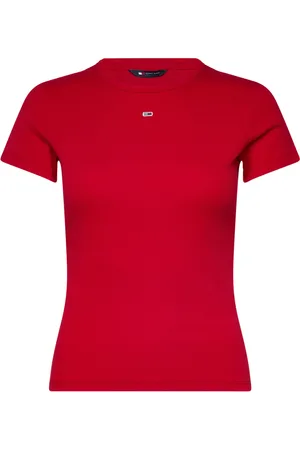 Tommy Hilfiger Tjw Slim Essential Rib Ss Ext Red