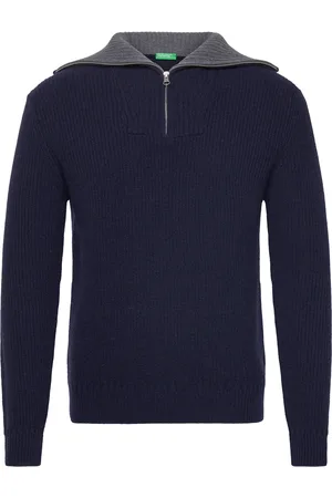 Benetton Round Neck Sweatl/S Navy
