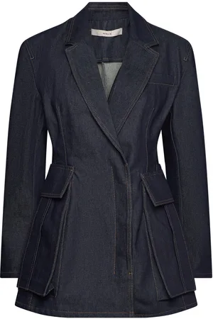 REMAIN Birger Christensen Slim Denim Blazer Navy