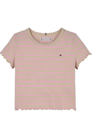 Tommy Hilfiger Rib Knit Top Ss Pink