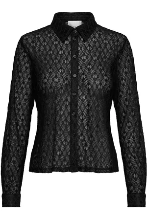 My Essential Wardrobe Violamw Lace Shirt Black