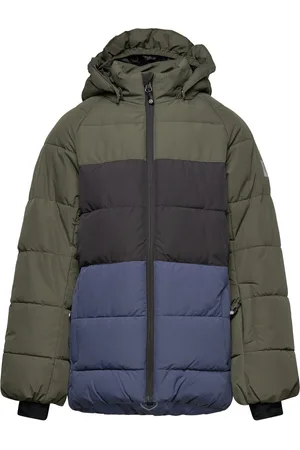 Color Kids Ski Jacket - Colorblock -Quilt Khaki