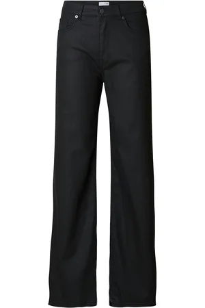 SELECTED Slfvera-Alice Hw Wide Jeans Black