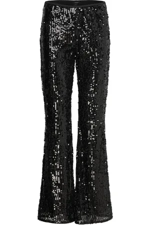 Lindex Trousers Lara Sequines Black