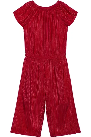 Lindex Jumpsuit S S Plisse Foil Sprin Red