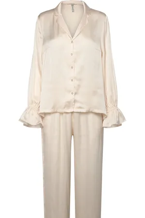 Lindex Set Satin Frill Cream