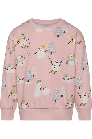 Lindex Sweater Snowman Story Pink