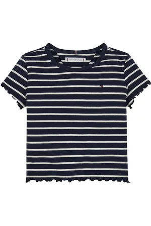 Tommy Hilfiger Rib Knit Top Ss Navy