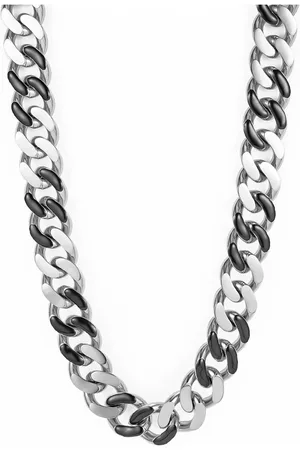 Bud to rose Riviera Riversible Necklace Black/Silver Silver