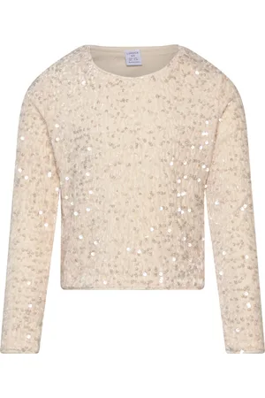 Lindex Top Velvet And Sequins Cream