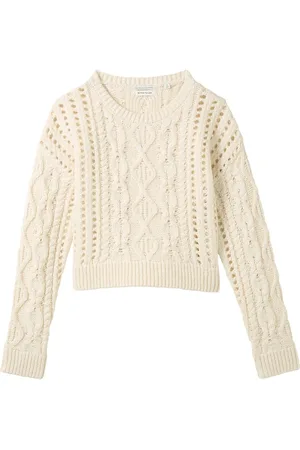 TOM TAILOR Cropped Cable Knit Cream