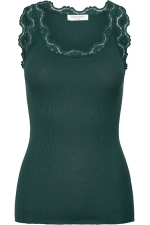 Rosemunde Rwbabette Silk Sl U-Neck Long Lace Green