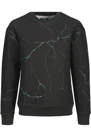 JACK & JONES Jjkey Sporty Loose Aop Sweat Crew Ln Jnr Jack & J S Black