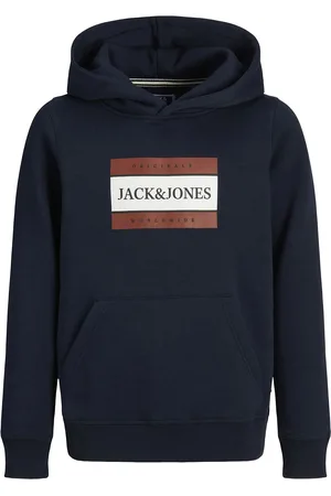 JACK & JONES Jorfrederiksberg Box Sweat Hood Sn Jnr Jack & J S Navy