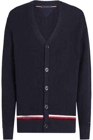 Tommy Hilfiger Structure Global Stripe Cardigan Navy