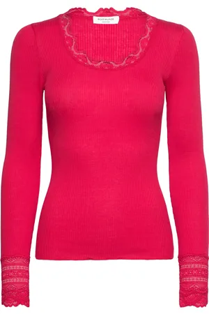 Rosemunde Rwbenita Ls O-Neck Lace T-Shirt Red