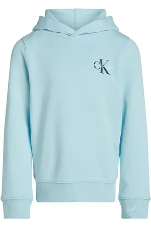 Calvin Klein Small Monogram Hoodie Blue