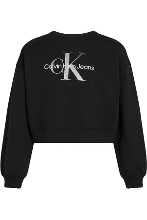 Calvin Klein Glitter Monologo Cn Sweatshirt Black